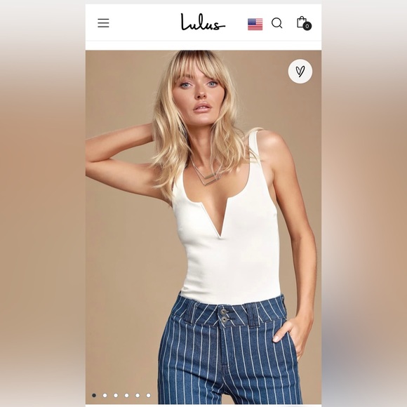 LULU’S XOXO White Sleeveless Bodysuit - Picture 3 of 5